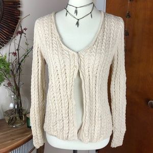 Charter Club Cardigan Sweater Cream Size Small Petite